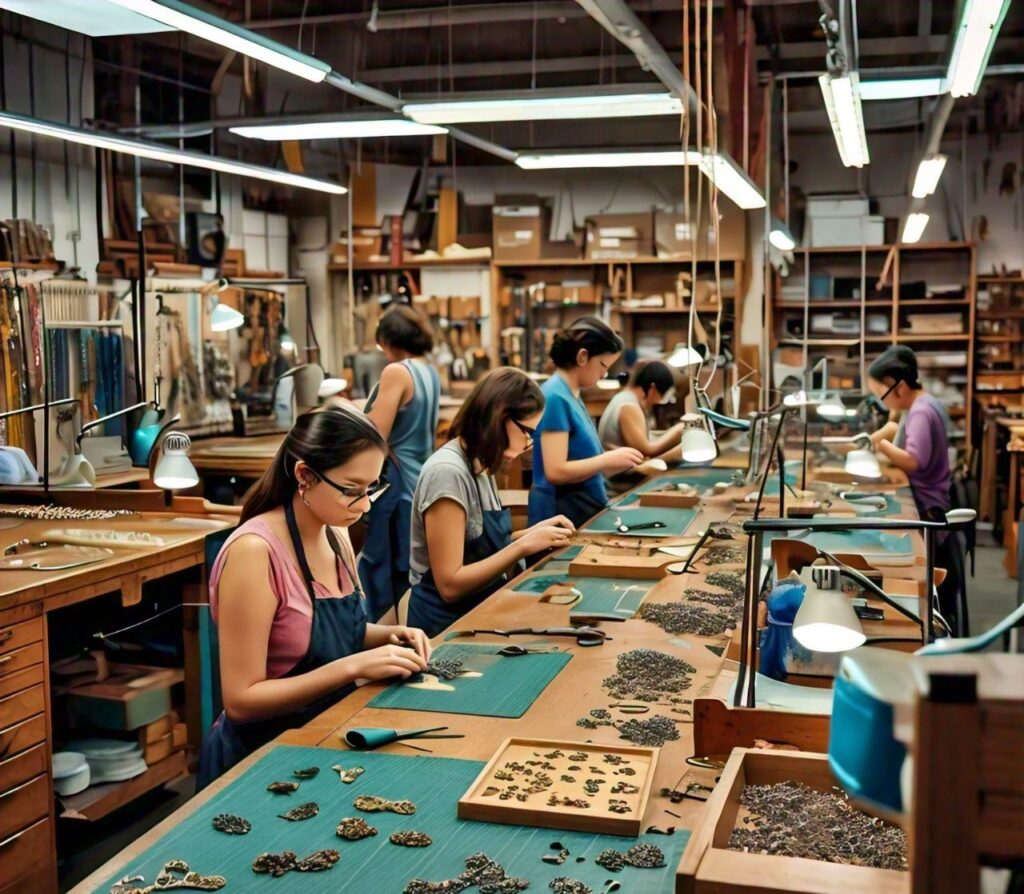 manufacturing unit where artisan making handmade items