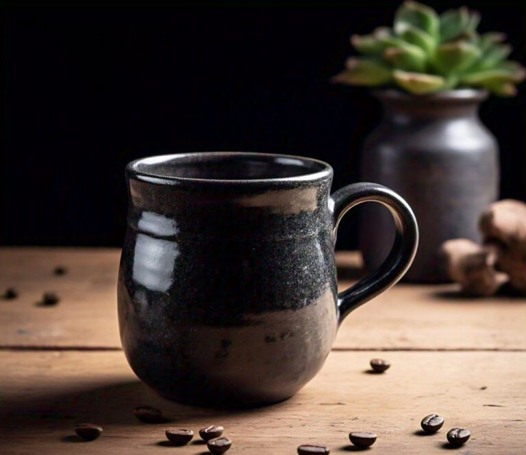 Black Glazed Mojave stoneware ceramic Mug