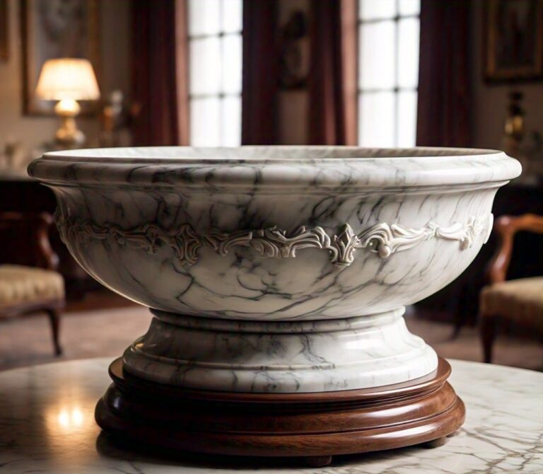 Handcrafted Marble Decorative Bowl with design