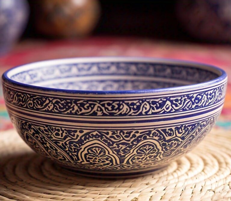 handmade blue pottery