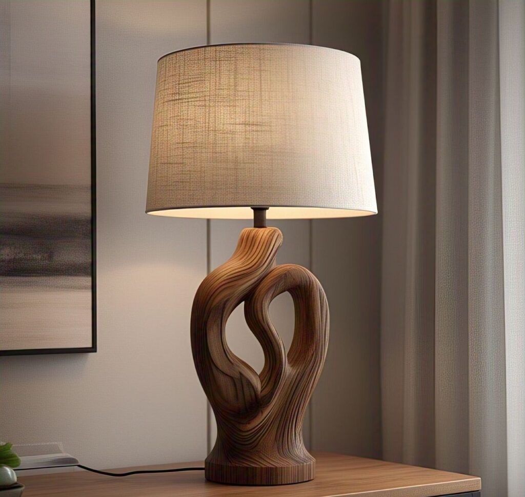 Custom Handmade Wooden Table Lamps in bulk