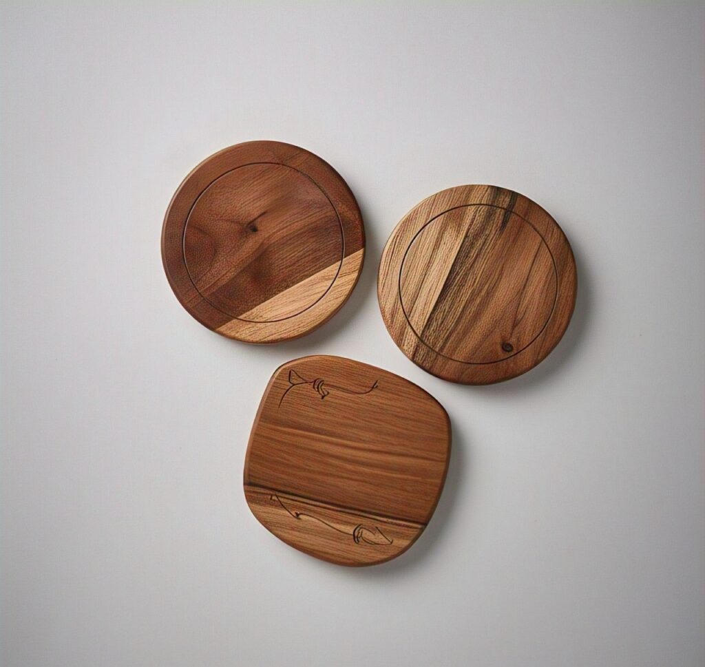custom handmade wooden coasters