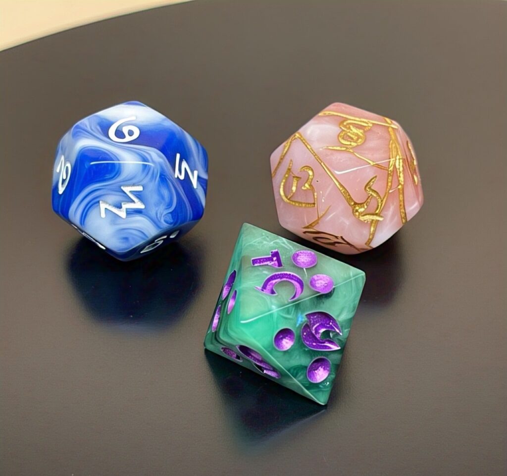 Custom handmade marble dice