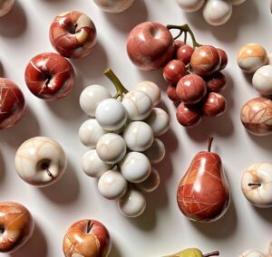 Custom handmade marble fruit grapes