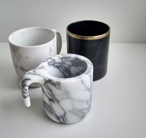 Custom handmade marble mugs