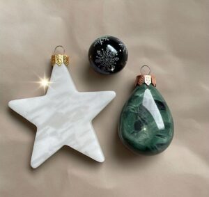Custom handmade marble ornaments