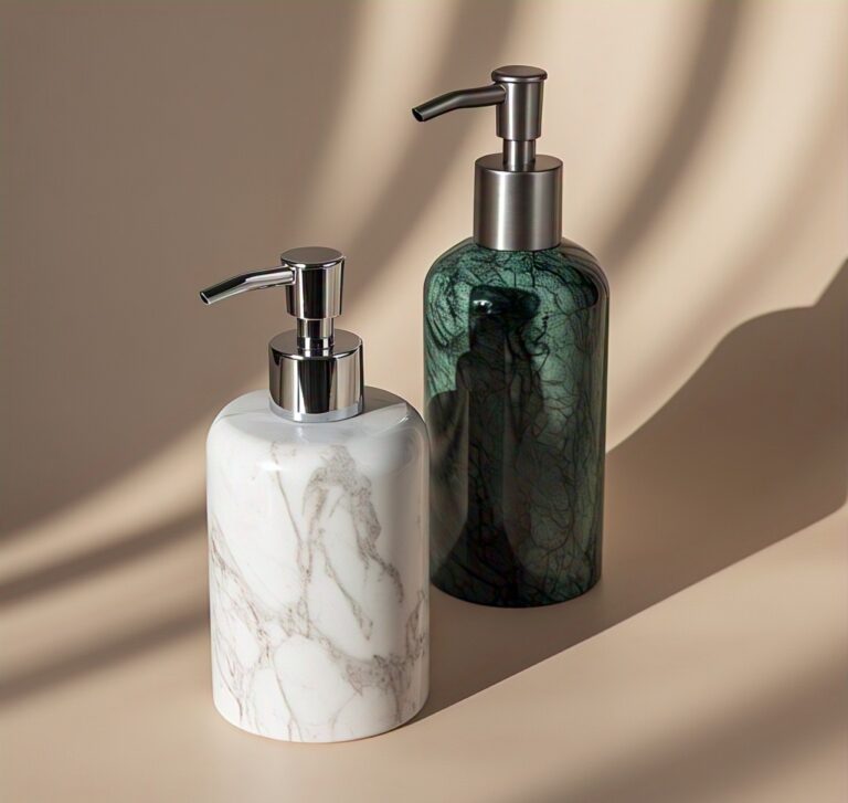 Custom handmade marble soap dispensers