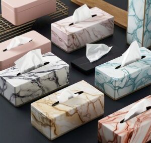 marble stone tissue box covers