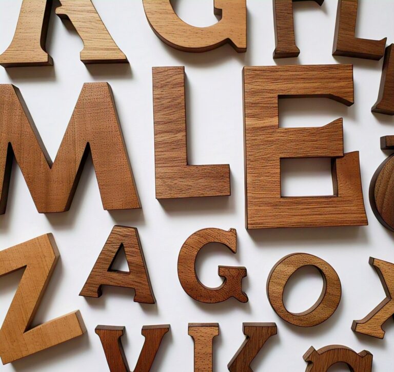 custom handmade wooden letters