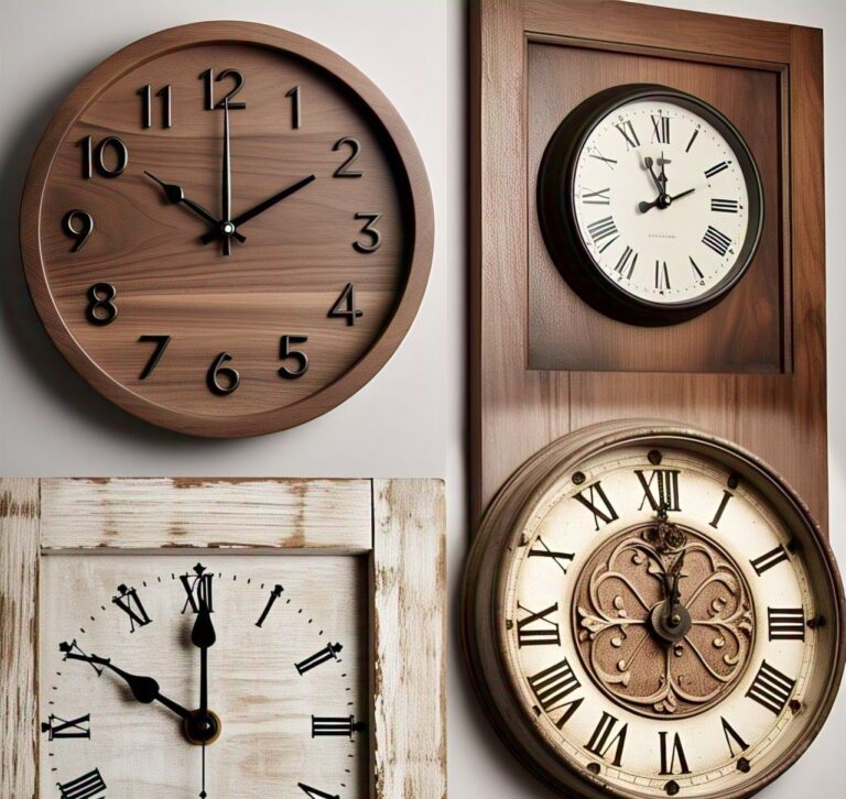 Custom handmade wooden clocks