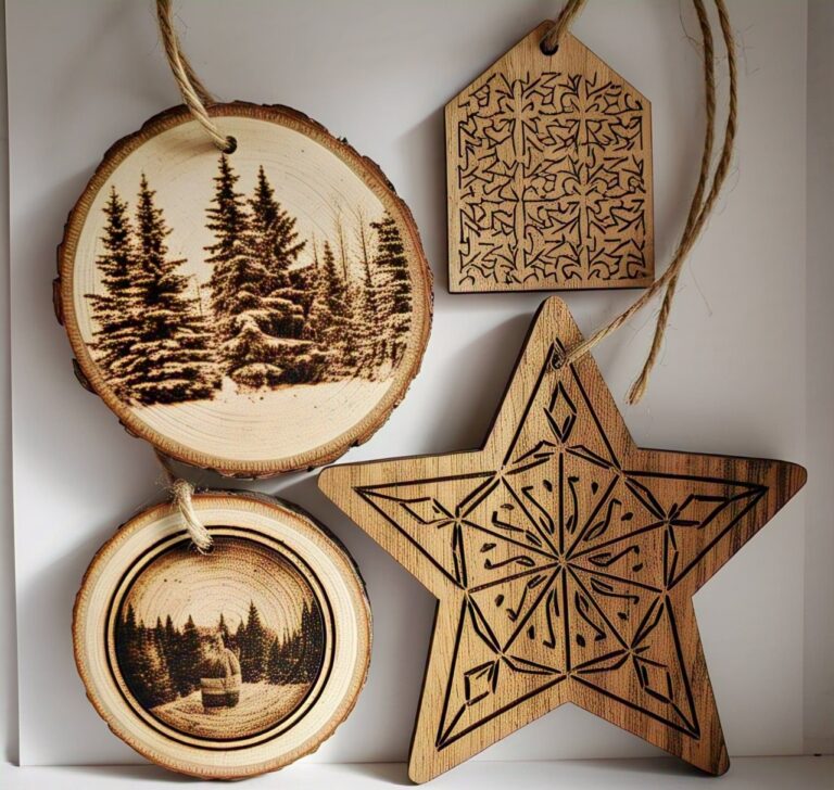 custom handmade wooden ornaments