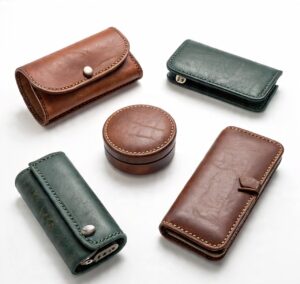 Custom handmade leather accessory cases
