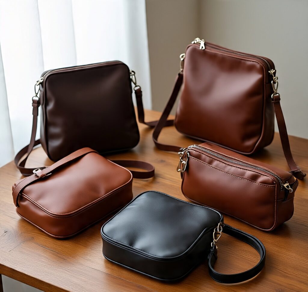 Custom handmade leather crossbody bags