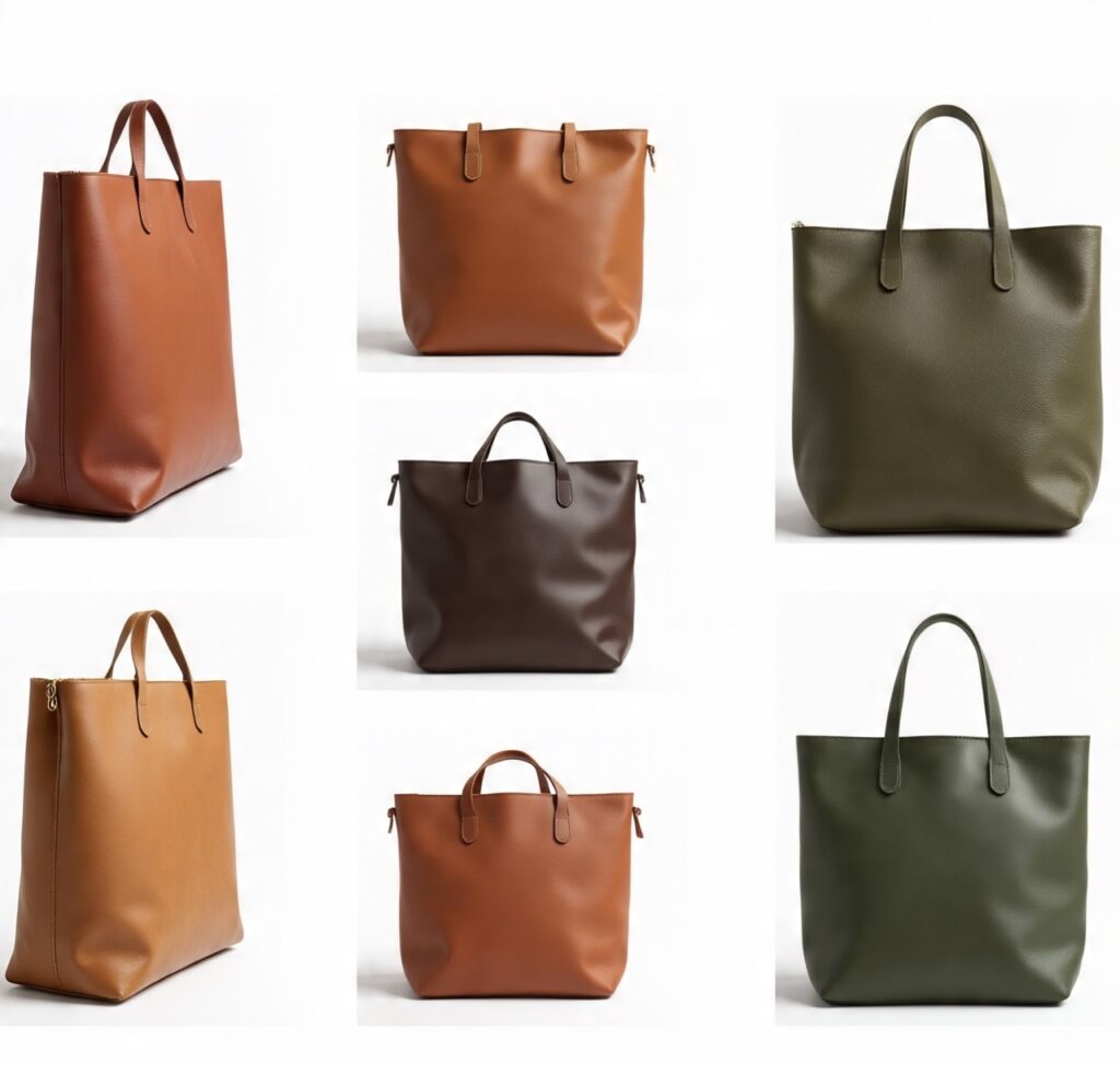 Custom handmade leather market bags