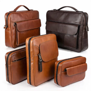 Custom handmade leather messenger bags