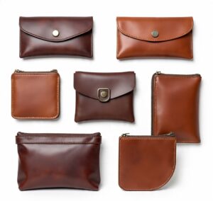 Custom handmade leather pouches