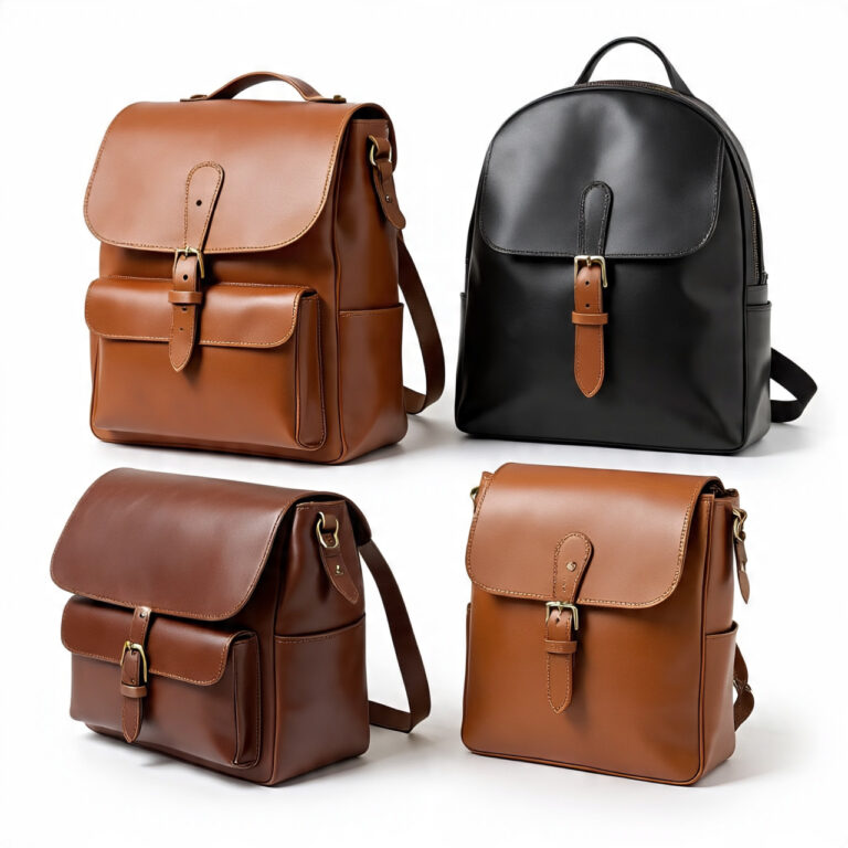 Custom handmade leather rucksacks