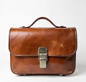 Custom handmade leather train cases