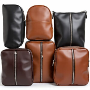 Custom handmade leather shoe bags