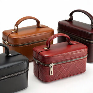 Custom handmade leather vanity cases