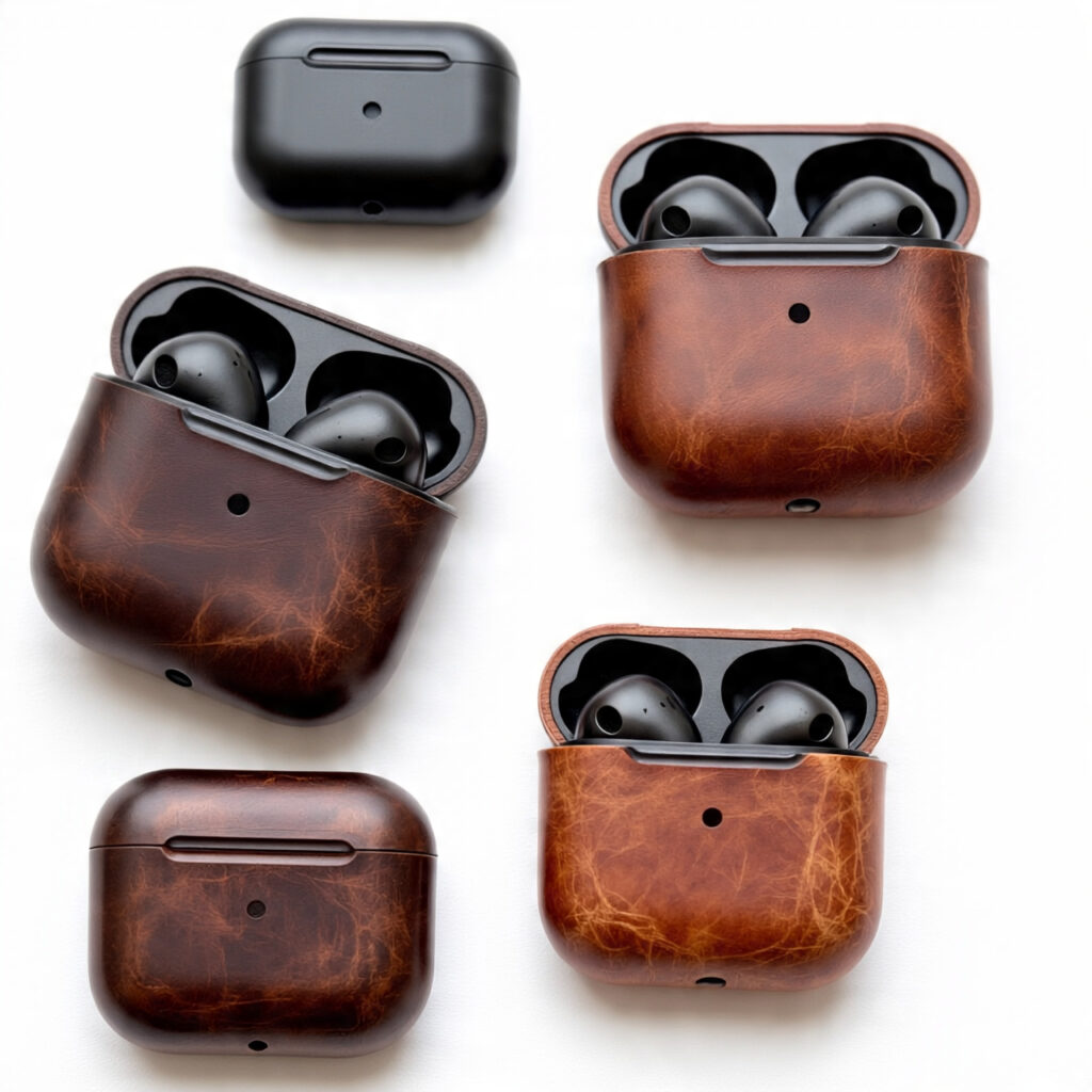 Custom handmade leather airpod cases