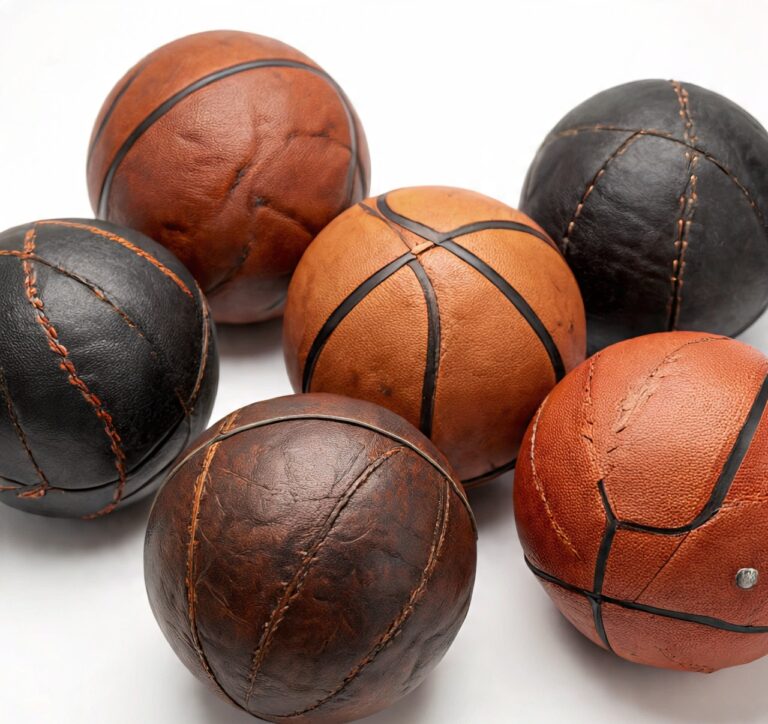 Custom handmade leather basketballs