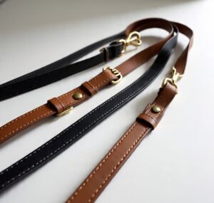 Custom handmade leather crossbody straps