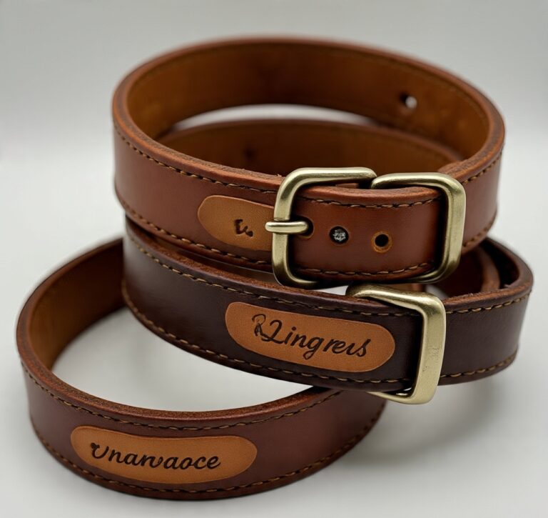Custom handmade leather dog collars