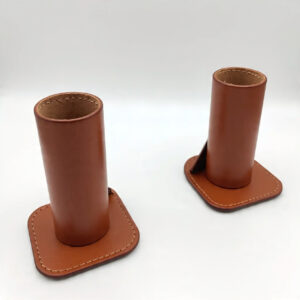 Custom handmade leather eyeglasses stands