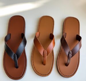 Custom handmade leather flip flops