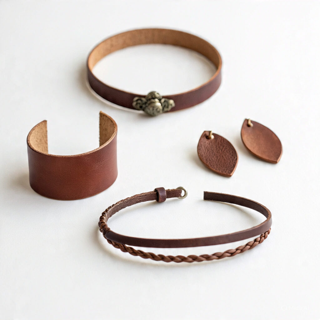 Custom handmade leather jewelry
