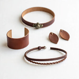 Custom handmade leather jewelry