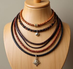 Custom handmade leather necklaces