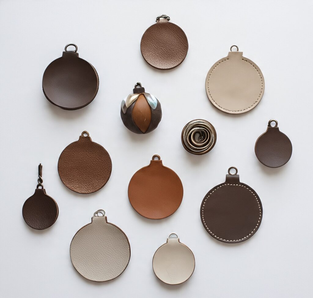Custom handmade leather ornaments