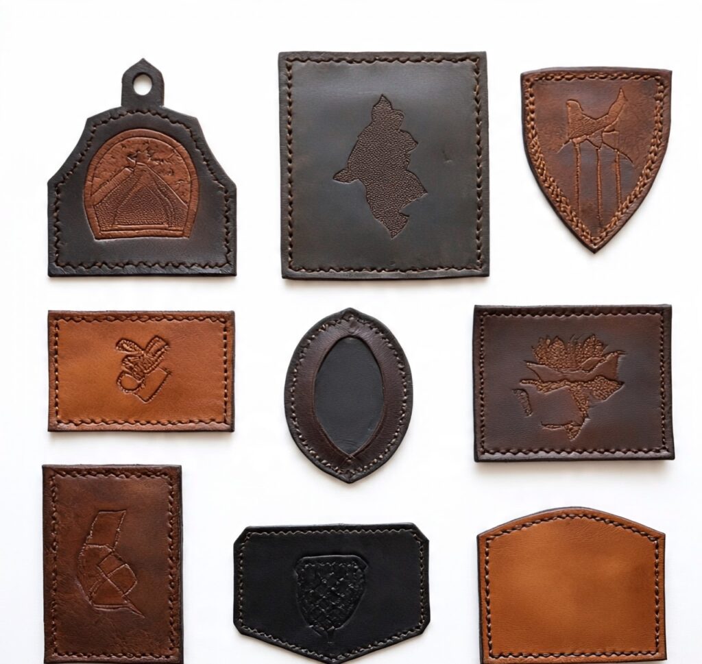 Custom handmade leather patches