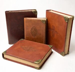 Custom handmade leather photo albums