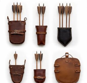 Custom handmade leather quivers