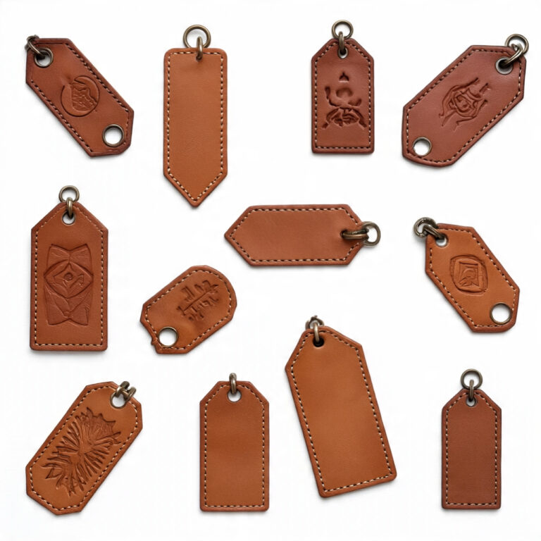 Custom handmade leather tags