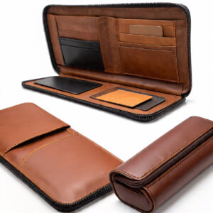 Custom handmade leather organizers