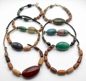 Custom stone anklets