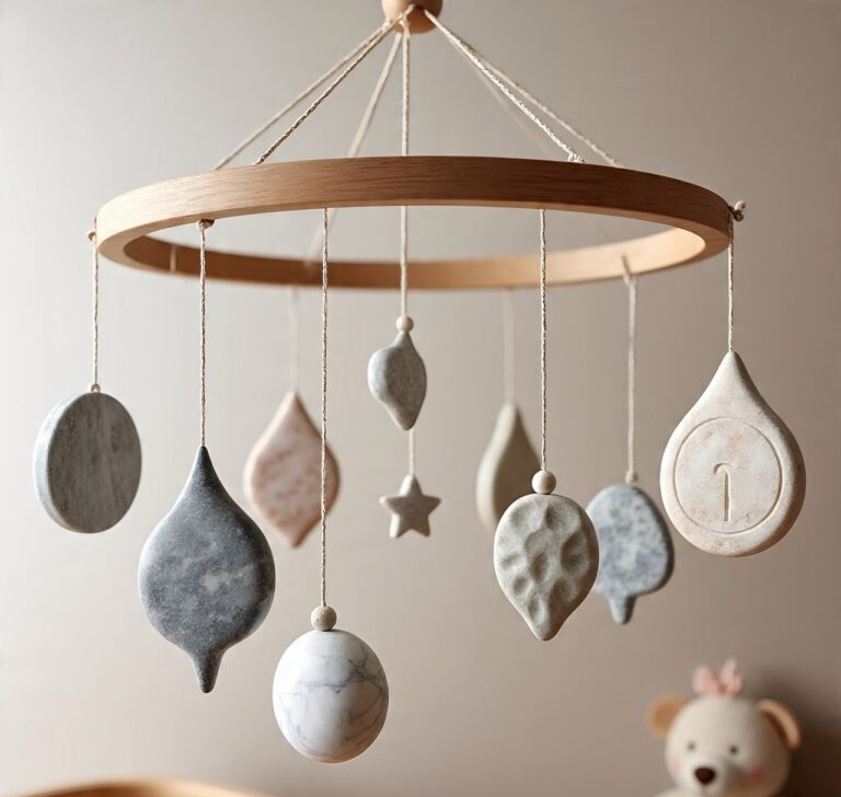 Custom stone baby mobiles