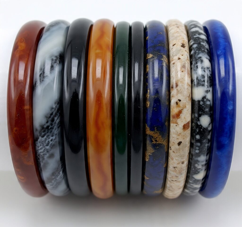 Custom stone bangles