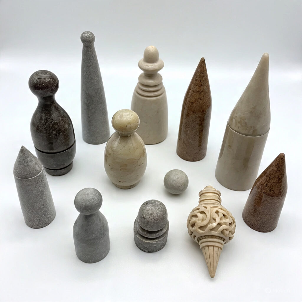 Custom stone finials