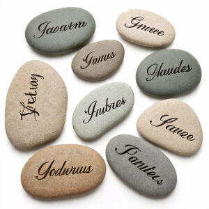 Custom stone name gardens