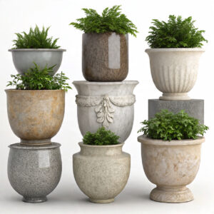 Custom stone planters