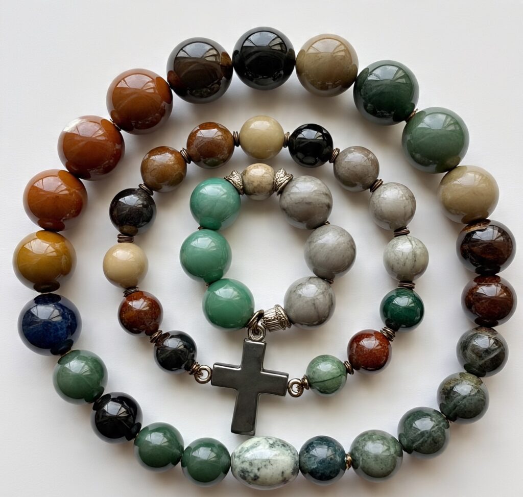 Custom stone rosaries
