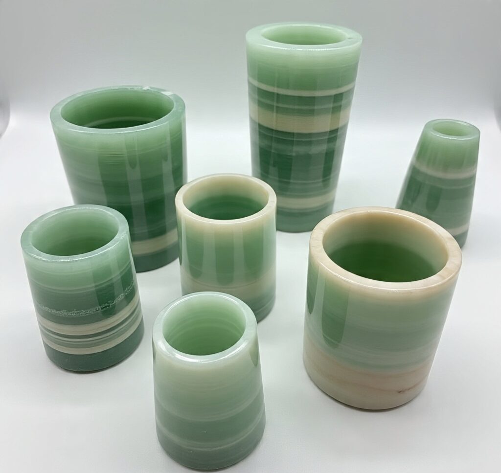 Custom onyx utensil holders